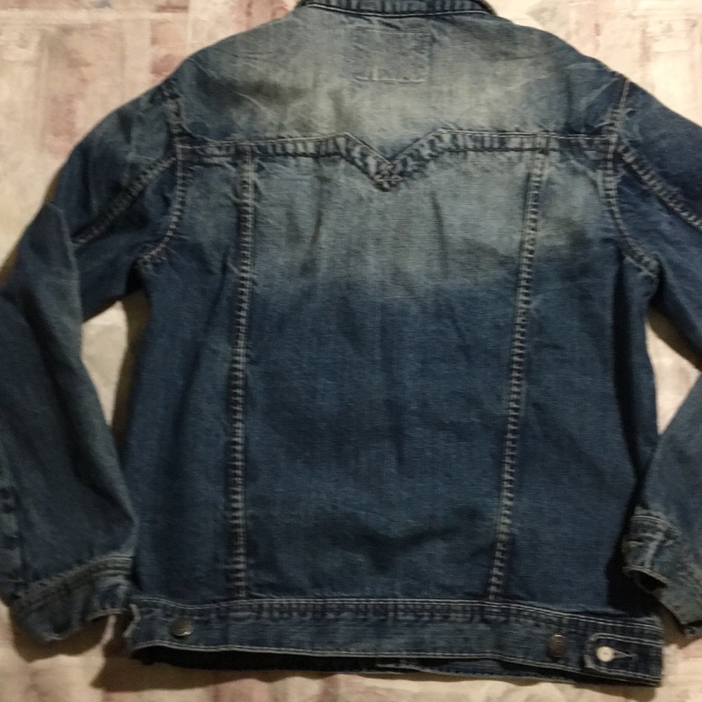 Rivet De Cru Distressed Blue Jeans Jacket Size M - Picture 4 of 7